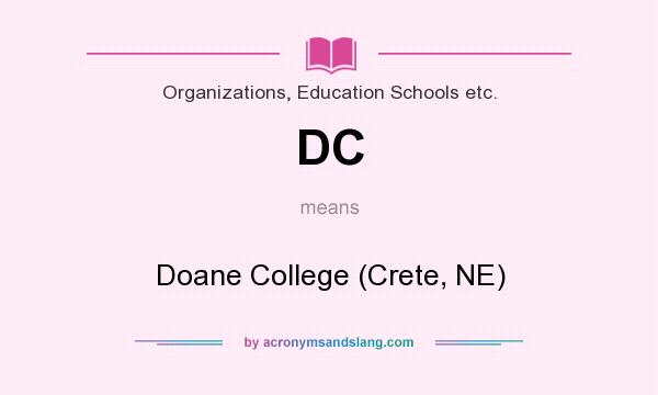 What does DC mean? It stands for Doane College (Crete, NE)