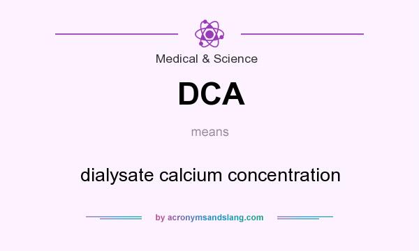 What does DCA mean? It stands for dialysate calcium concentration