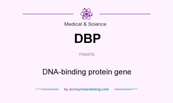 What does DBP mean? It stands for DNA-binding protein gene