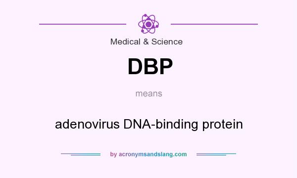 What does DBP mean? It stands for adenovirus DNA-binding protein