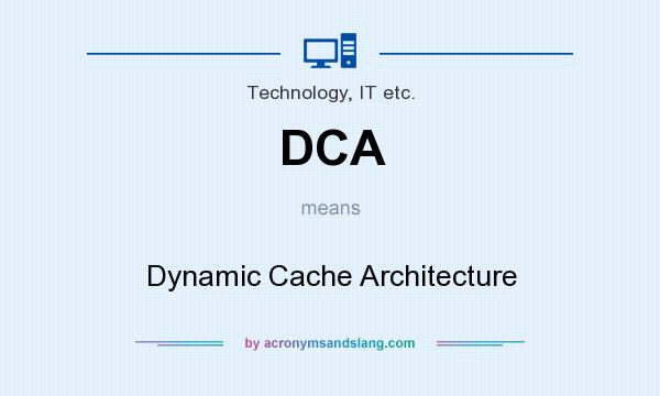 What does DCA mean? It stands for Dynamic Cache Architecture