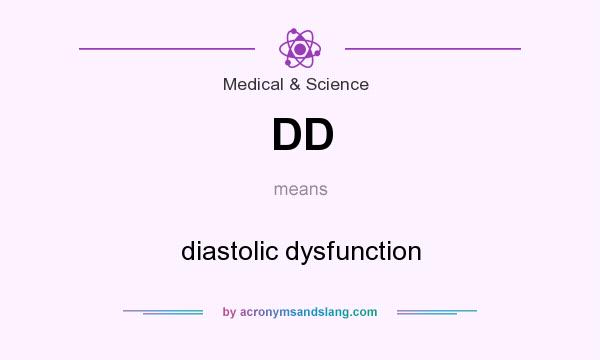 What does DD mean? It stands for diastolic dysfunction