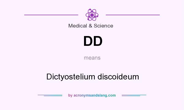 What does DD mean? It stands for Dictyostelium discoideum