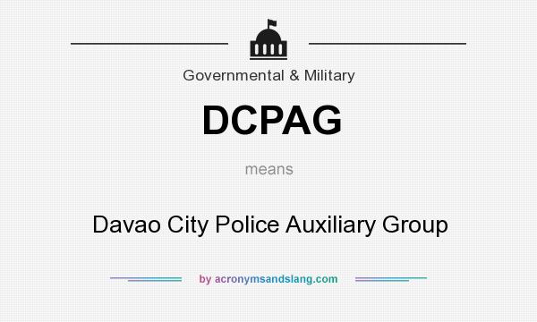 What does DCPAG mean? It stands for Davao City Police Auxiliary Group