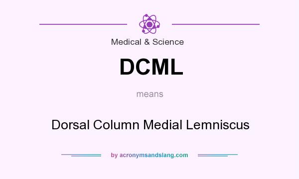 What does DCML mean? It stands for Dorsal Column Medial Lemniscus