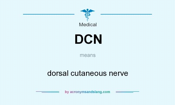 What does DCN mean? It stands for dorsal cutaneous nerve