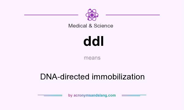 What does ddI mean? It stands for DNA-directed immobilization