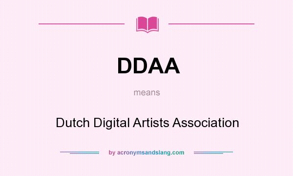 What does DDAA mean? It stands for Dutch Digital Artists Association