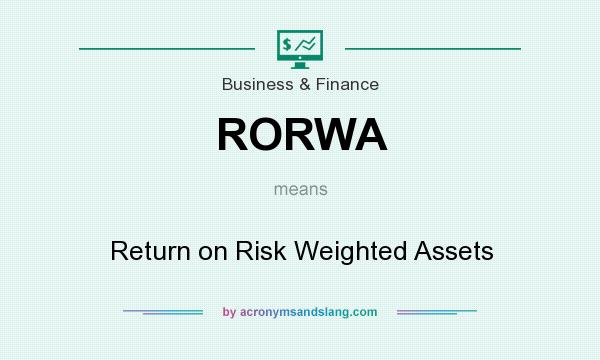What does RORWA mean? It stands for Return on Risk Weighted Assets