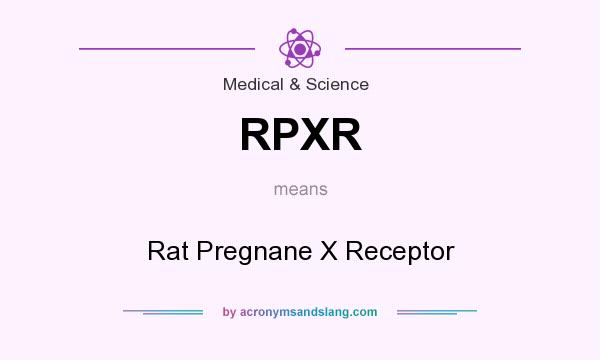 What does RPXR mean? It stands for Rat Pregnane X Receptor