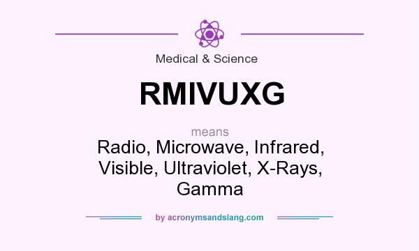 What does RMIVUXG mean? It stands for Radio, Microwave, Infrared, Visible, Ultraviolet, X-Rays, Gamma
