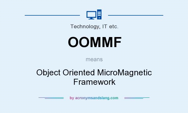 What does OOMMF mean? It stands for Object Oriented MicroMagnetic Framework