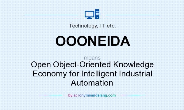 What does OOONEIDA mean? It stands for Open Object-Oriented Knowledge Economy for Intelligent Industrial Automation