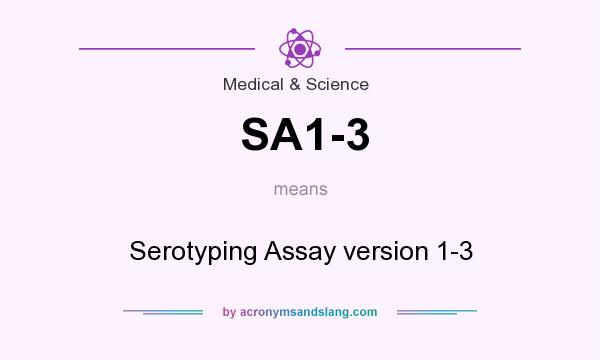 What does SA1-3 mean? It stands for Serotyping Assay version 1-3