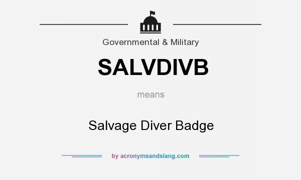 What does SALVDIVB mean? It stands for Salvage Diver Badge