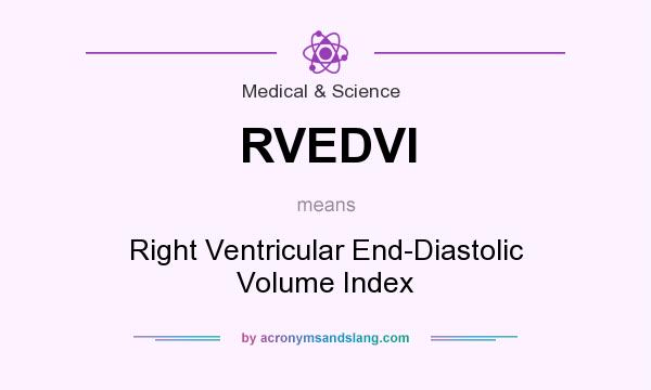 What does RVEDVI mean? It stands for Right Ventricular End-Diastolic Volume Index