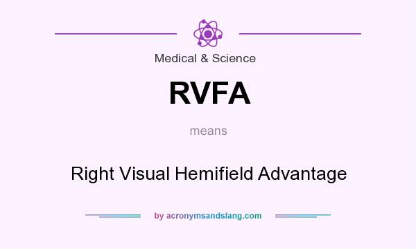 What does RVFA mean? It stands for Right Visual Hemifield Advantage