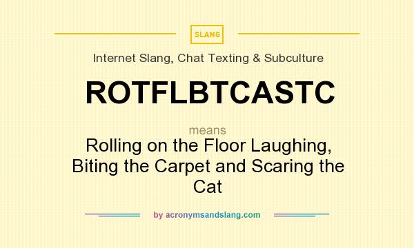 What does ROTFLBTCASTC mean? It stands for Rolling on the Floor Laughing, Biting the Carpet and Scaring the Cat