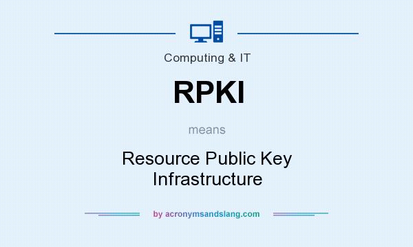 What does RPKI mean? It stands for Resource Public Key Infrastructure