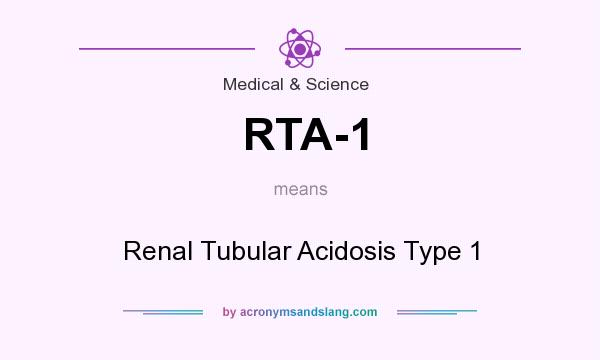 What does RTA-1 mean? It stands for Renal Tubular Acidosis Type 1