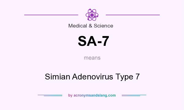 What does SA-7 mean? It stands for Simian Adenovirus Type 7