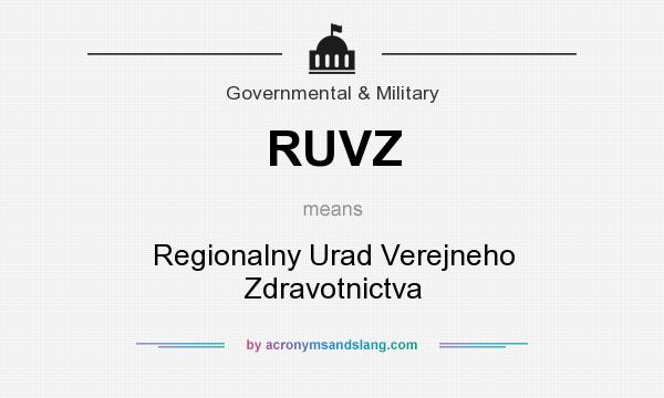 What does RUVZ mean? It stands for Regionalny Urad Verejneho Zdravotnictva