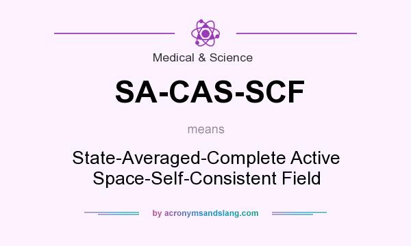 What does SA-CAS-SCF mean? It stands for State-Averaged-Complete Active Space-Self-Consistent Field