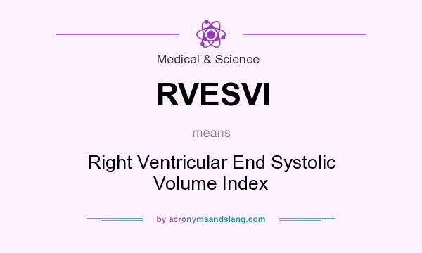 What does RVESVI mean? It stands for Right Ventricular End Systolic Volume Index