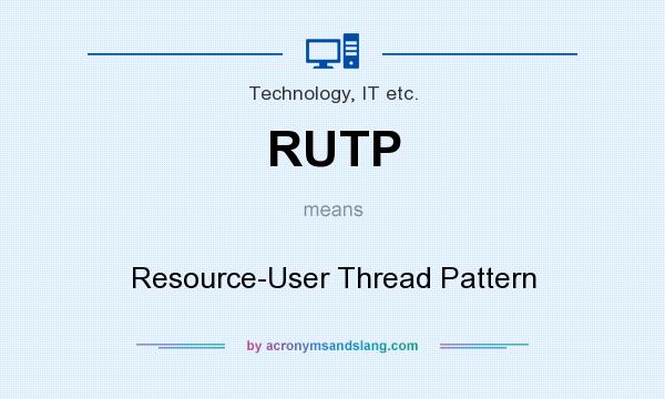 What does RUTP mean? It stands for Resource-User Thread Pattern