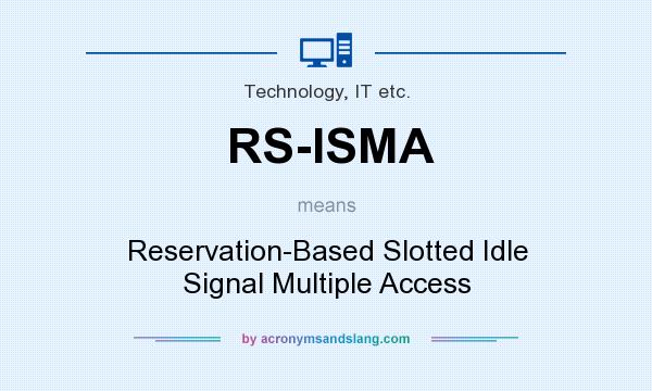 What does RS-ISMA mean? It stands for Reservation-Based Slotted Idle Signal Multiple Access