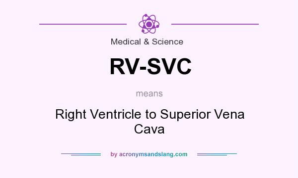 What does RV-SVC mean? It stands for Right Ventricle to Superior Vena Cava