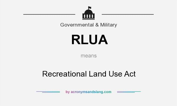 What does RLUA mean? It stands for Recreational Land Use Act