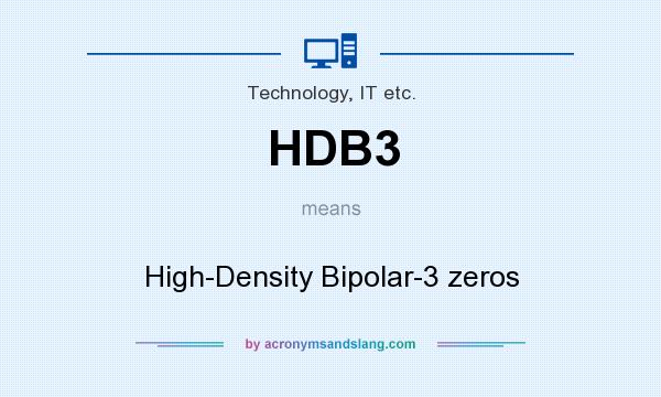 What does HDB3 mean? It stands for High-Density Bipolar-3 zeros