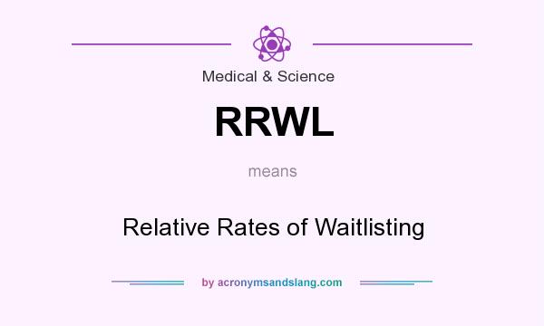What does RRWL mean? It stands for Relative Rates of Waitlisting