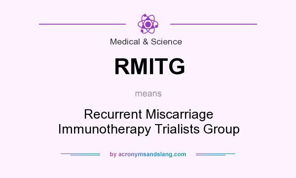 What does RMITG mean? It stands for Recurrent Miscarriage Immunotherapy Trialists Group