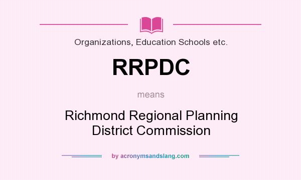 What does RRPDC mean? It stands for Richmond Regional Planning District Commission