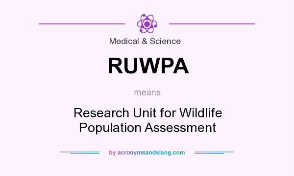 What does RUWPA mean? It stands for Research Unit for Wildlife Population Assessment
