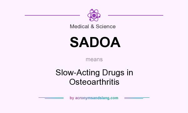 What does SADOA mean? It stands for Slow-Acting Drugs in Osteoarthritis