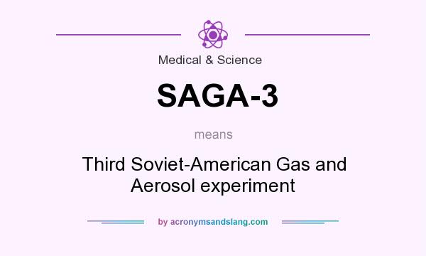 What does SAGA-3 mean? It stands for Third Soviet-American Gas and Aerosol experiment