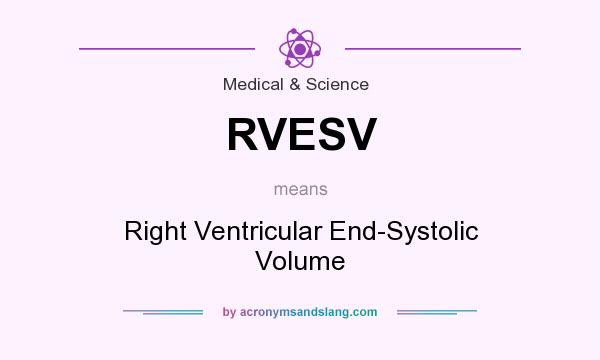 What does RVESV mean? It stands for Right Ventricular End-Systolic Volume