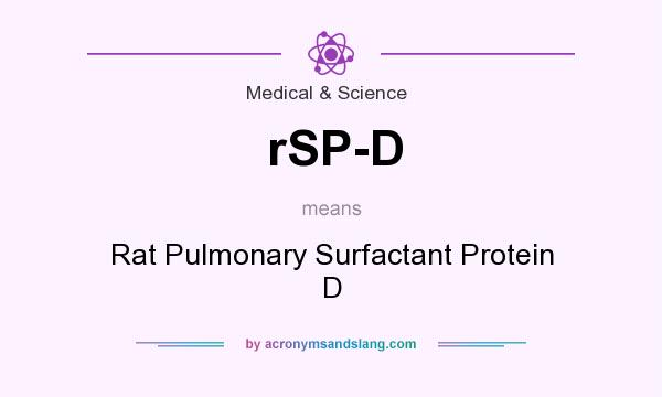 What does rSP-D mean? It stands for Rat Pulmonary Surfactant Protein D