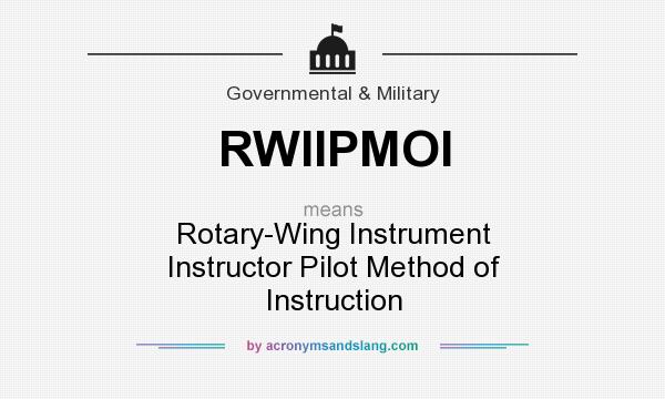 What does RWIIPMOI mean? It stands for Rotary-Wing Instrument Instructor Pilot Method of Instruction