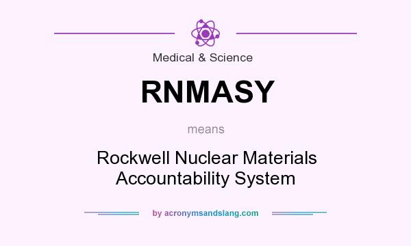 What does RNMASY mean? It stands for Rockwell Nuclear Materials Accountability System