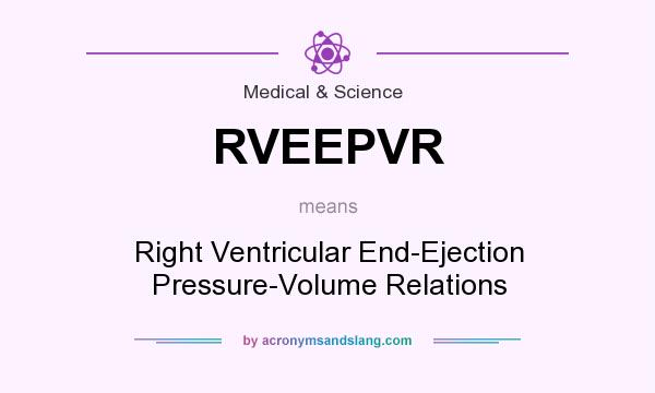 What does RVEEPVR mean? It stands for Right Ventricular End-Ejection Pressure-Volume Relations