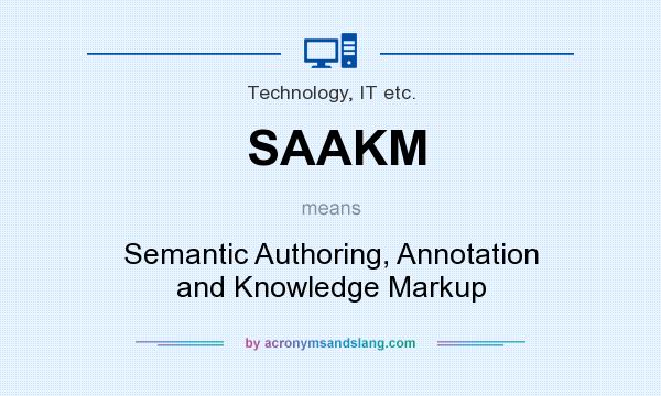 What does SAAKM mean? It stands for Semantic Authoring, Annotation and Knowledge Markup