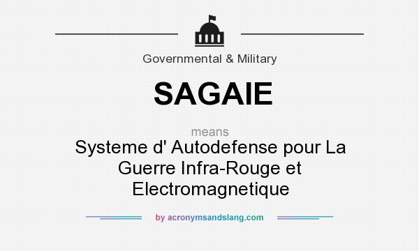 What does SAGAIE mean? It stands for Systeme d` Autodefense pour La Guerre Infra-Rouge et Electromagnetique
