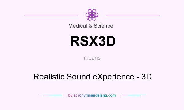 What does RSX3D mean? It stands for Realistic Sound eXperience - 3D