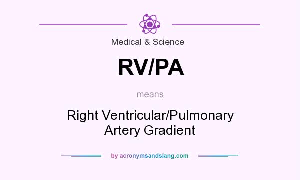What does RV/PA mean? It stands for Right Ventricular/Pulmonary Artery Gradient