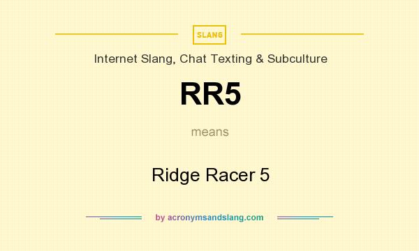 What does RR5 mean? It stands for Ridge Racer 5