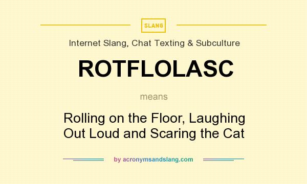 What does ROTFLOLASC mean? It stands for Rolling on the Floor, Laughing Out Loud and Scaring the Cat